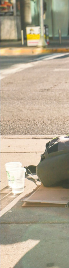 Picture of Backpack on Sidewalk